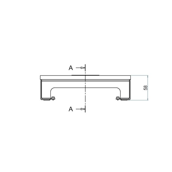 Produktbild UBD 217 052  -  Unterflur-Bodendose UBD 210 small inkl. Deckel, flach (SVZ), ohne Kante, 5mm Vertiefung und 1 Bürstenauslass
